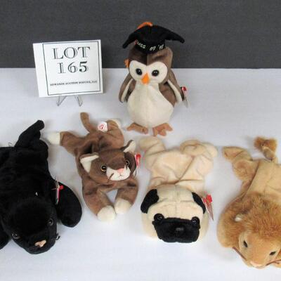 Lot of Vintage TY Beanie Babies, All Different