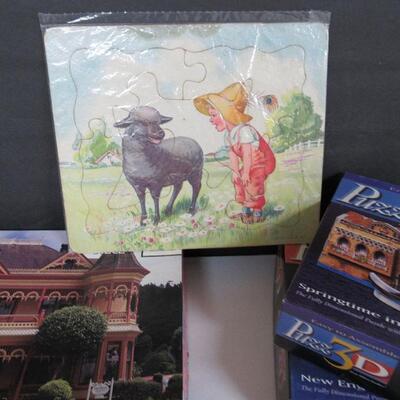 Lot of Vintage and Modern Puzzles