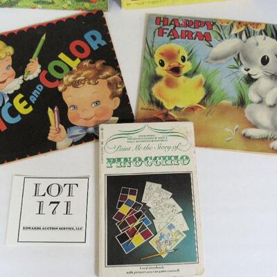 Lot of Vintage Kid's Soft Cover Activity Books and Forest Animals Book