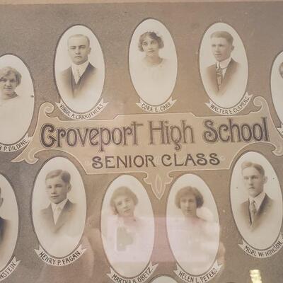 Groveport senior class 1914 antique photo and frame