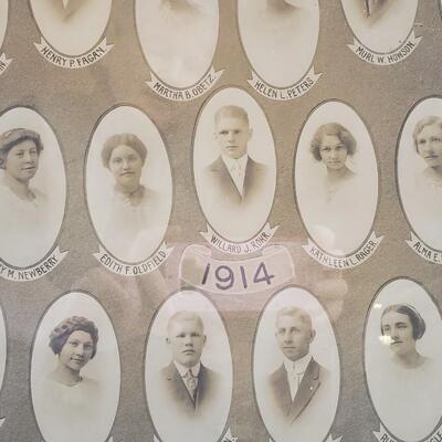 Groveport senior class 1914 antique photo and frame