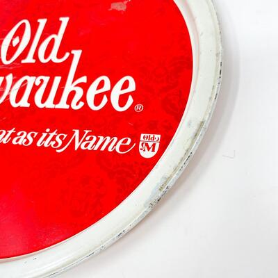 VINTAGE 11â€ OLD MILWAUKEE BEER METAL TRAY