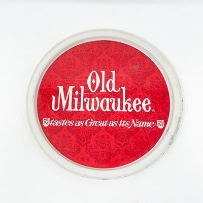 VINTAGE 11â€ OLD MILWAUKEE BEER METAL TRAY