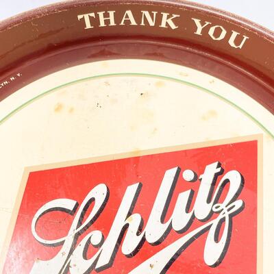 VINTAGE 12â€ SCHLITZ MILWAUKEE BEER METAL TRAY