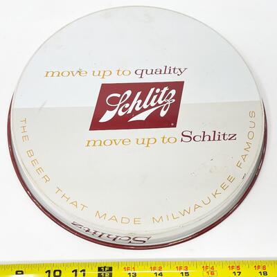1958 12â€ SCHLITZ MILWAUKEE BEER METAL TRAY