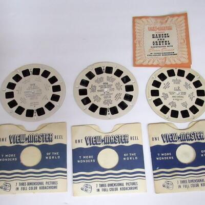 Vintage View Master Viewer, Case and a Few Reel Packs, Rin Tin Tin, Hansel Gretel, More
