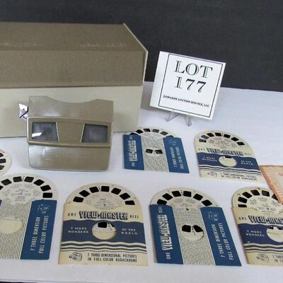 Vintage View Master Viewer, Case and a Few Reel Packs, Rin Tin Tin, Hansel Gretel, More