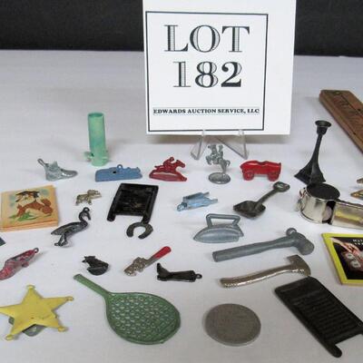 Large Lot of Antique and Vintage Cracker Jack Metal and Paper Toys