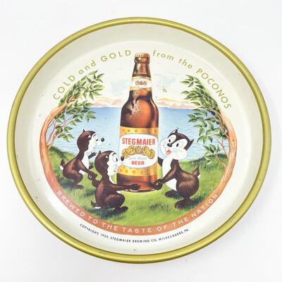 1959 13â€ STEGMAIER BEER METAL TRAY