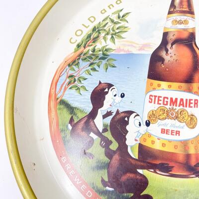 1959 13â€ STEGMAIER BEER METAL TRAY
