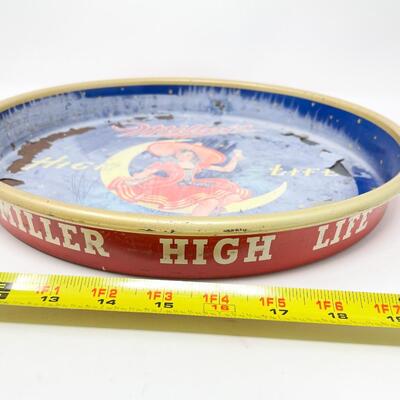 VINTAGE 13â€ MILLER HIGH LIFE BEER TRAY