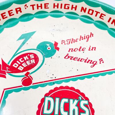 VINTAGE 13â€ DICKâ€™S PILSNER BEER METAL TRAY