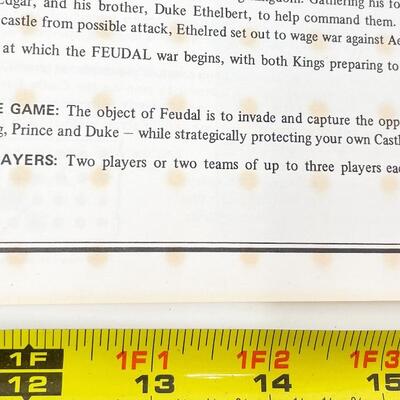 â€œFUEDALâ€ 2 PLAYER/TEAM STRATEGY BOARD GAME