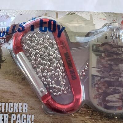 Store display with 24 packs dog tags Walking Dead