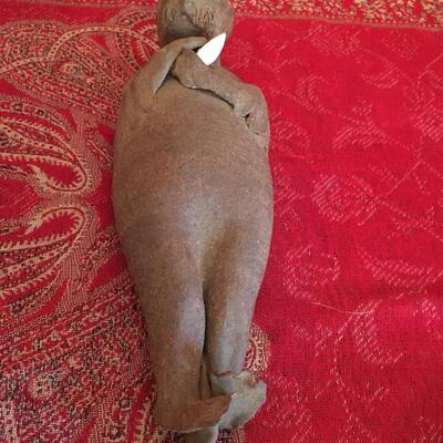 Clay sea lion sculpture