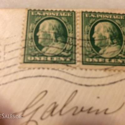 Antique Fifteen Stamps 1 cents &2 cents with envelopes