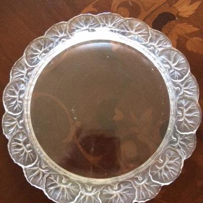 Lalique Etched Crystal Plate