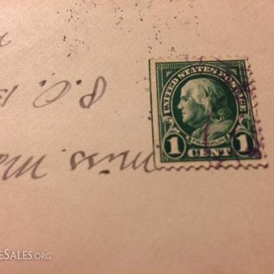 Antique Fifteen Stamps 1 cents &2 cents with envelopes