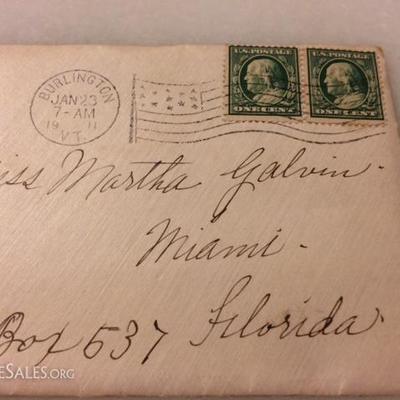 Antique Fifteen Stamps 1 cents &2 cents with envelopes