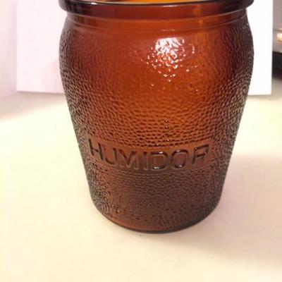 Vintage  Amber Glass Jar