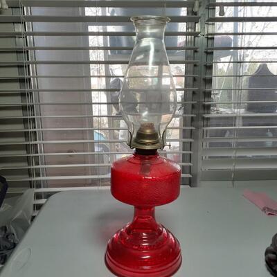 Vintage  Hurricane lamp 19in tall