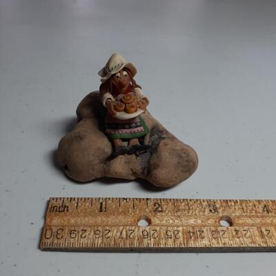 Woman on wood 3in.