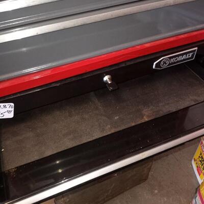 ts2870 3 Kobalt stackable table top tool box with key