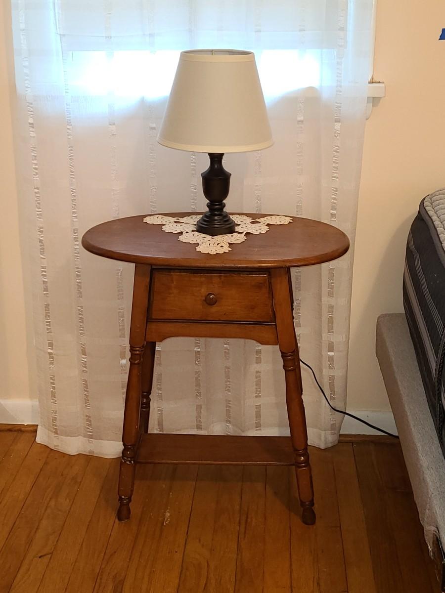 LOT 60C MCM Bedside Table and Lamp