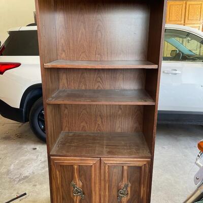 Wood Bookcase w/ Doors