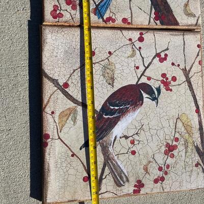 Set of Three Bird Artwork