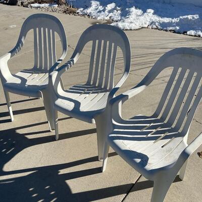 Plastic Outdoor Chairs (3)