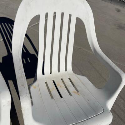 Plastic Outdoor Chairs (3)