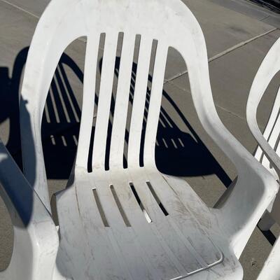 Plastic Outdoor Chairs (3)