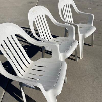 Plastic Outdoor Chairs (3)