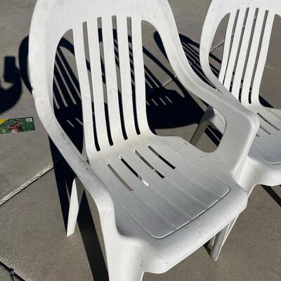 Plastic Outdoor Chairs (3)
