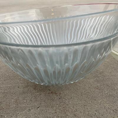 Crystal Bowl and Pyrex Pie Dish