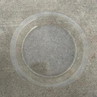 Crystal Bowl and Pyrex Pie Dish