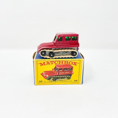 VINTAGE LESNEY MATCHBOX SERIES NO. 35 SNOW-TRAC w/ BOX - DAMAGED