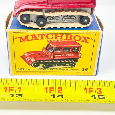 VINTAGE LESNEY MATCHBOX SERIES NO. 35 SNOW-TRAC w/ BOX - DAMAGED