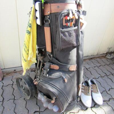 LOT 2  SET OF GOLF CLUBS, BAG AND SHOES