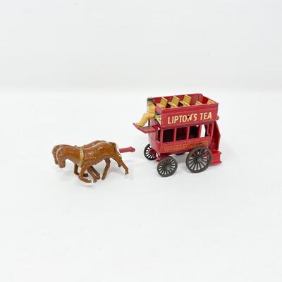 VINTAGE MATCHBOX LESNEY â€œMODELS OF YESTERYEARâ€ NO. 12 - LIPTONâ€™S TEA HORSE BUS