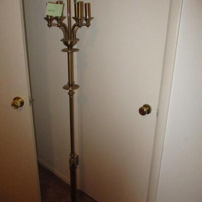 Candle Holder Style Brass Floor Lamp
