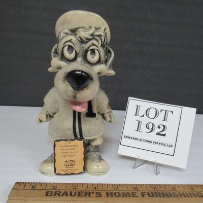 Nice Money In The Bank Baseball Dog Plastic Bank With Original Tag, 1977