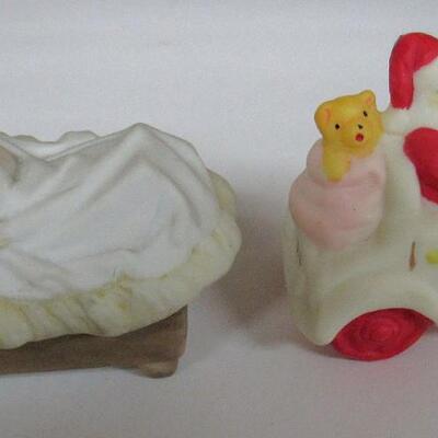 Lot of Vintage Christmas Ornaments and Decor, Goebel Baby Jesus, 3 Deer, More
