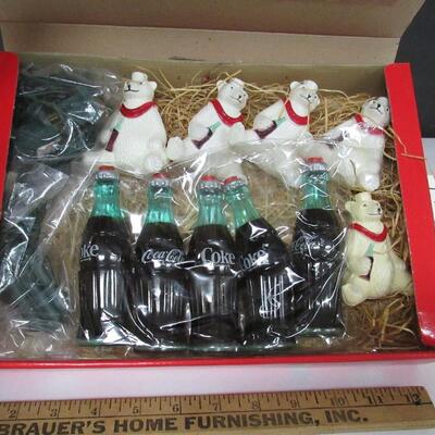 Vintage 1994 Coca Cola Christmas Tree Lights and Covers, MIB, Never Used