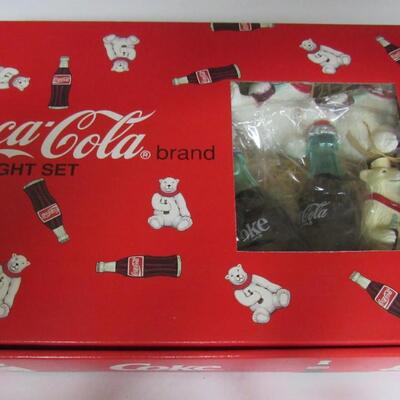 Vintage 1994 Coca Cola Christmas Tree Lights and Covers, MIB, Never Used