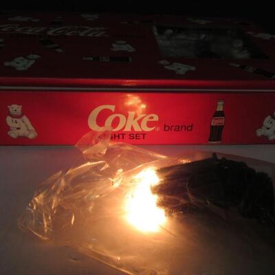 Vintage 1994 Coca Cola Christmas Tree Lights and Covers, MIB, Never Used