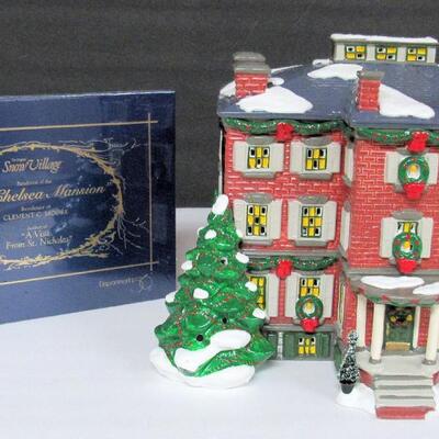 1997 Dept 56 Commemortive Set, Old Chelsea Mansion and Book