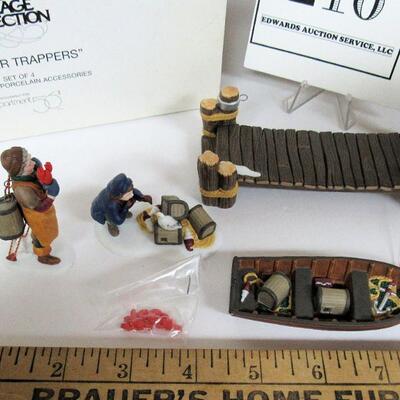1995, Dept 56 Heritage Village Lobster Trappers Set of 4, MIB, Retired (Lot 209, Not 210, Sorry!)