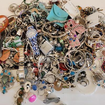 Lot of Sterling & Costume Jewelry,  Watches,  lighter